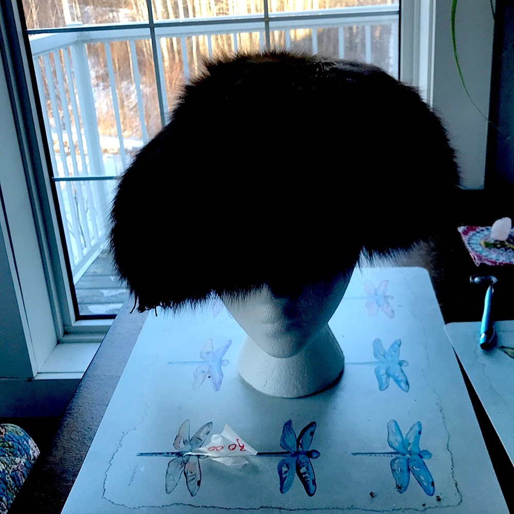 Gorgeous vintage red fox fur hat